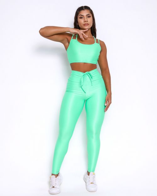 Conjunto Calça Legging Empina Compressão + Top Lari