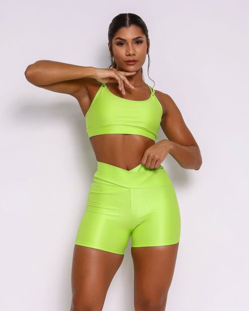 Conjunto Short B�sico C�s Cruzado Compress�o + Top Aline