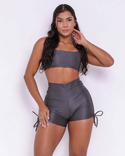 Conjunto Short Empina Cross Compress�o + Top Ju