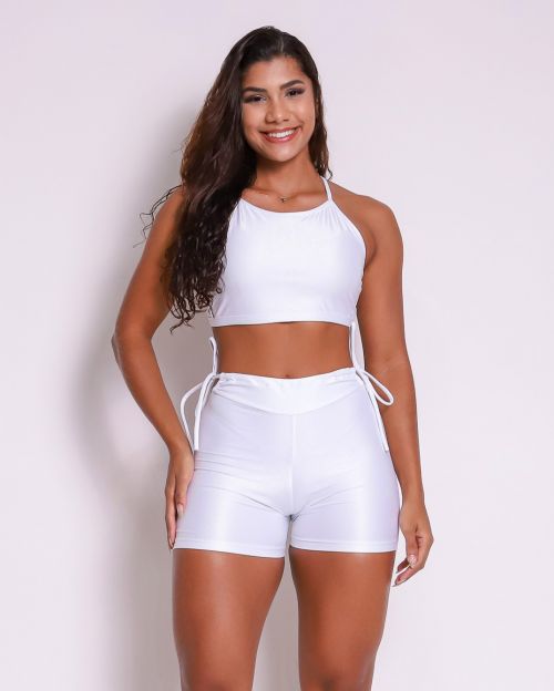 Conjunto Short Empina Ajuste Compressão + Top Paula