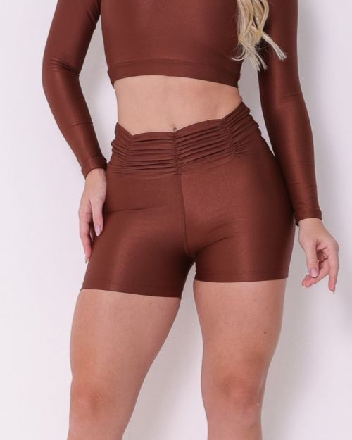 Short Básico Cós Franzido Compressão