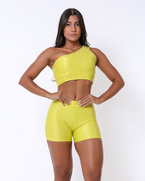 Conjunto Short B�sico C�s Fino Compress�o + Top Paloma