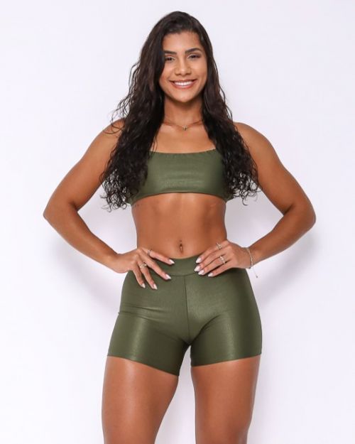 Conjunto Short Básico Cós Fino Compressão + Top Bianca