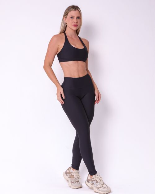 Conjunto Cal�a Legging B�sica Light + Top Jhully