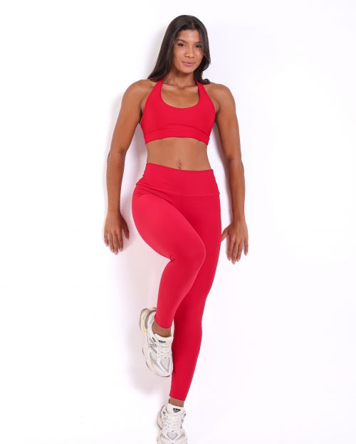 Conjunto Cal�a Legging B�sica Light + Top Jhully