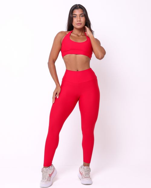 Conjunto Cal�a Legging B�sica Light + Top Jhully