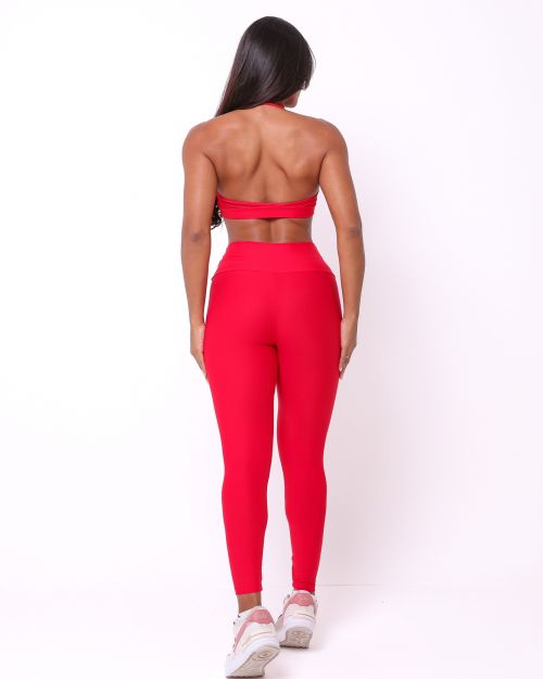 Conjunto Cal�a Legging B�sica Light + Top Jhully