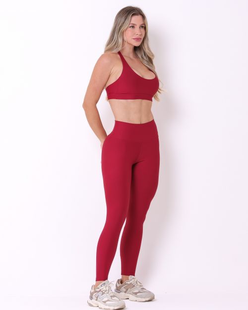 Conjunto Cal�a Legging B�sica Light + Top Jhully