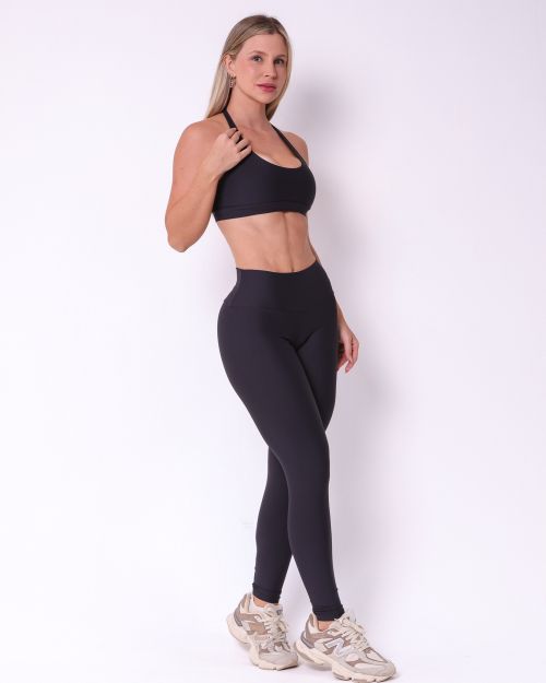 Conjunto Cal�a Legging B�sica Light + Top Jhully