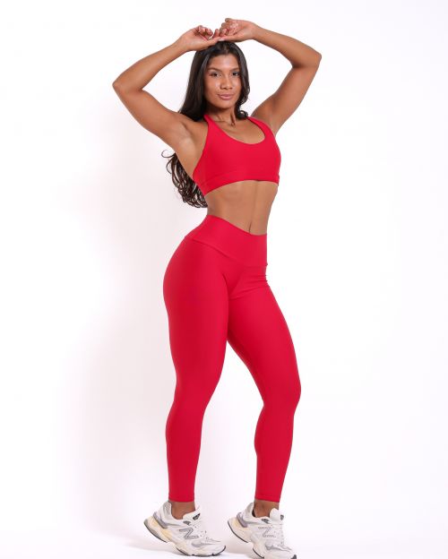 Conjunto Cal�a Legging B�sica Light + Top Jhully