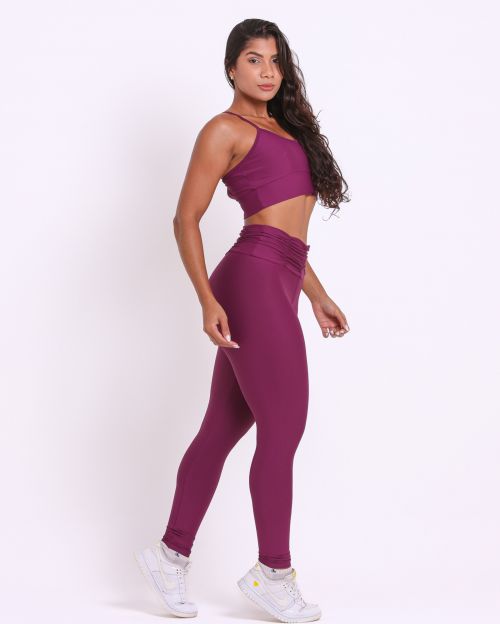 Conjunto Calça Básica Cós Franzido Light + Top Kelly