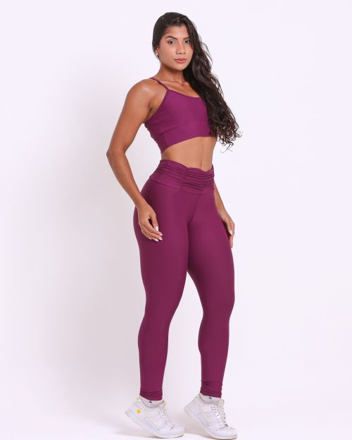 Conjunto Calça Básica Cós Franzido Light + Top Kelly