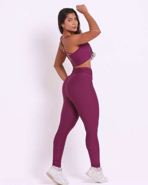 Conjunto Calça Básica Cós Franzido Light + Top Kelly