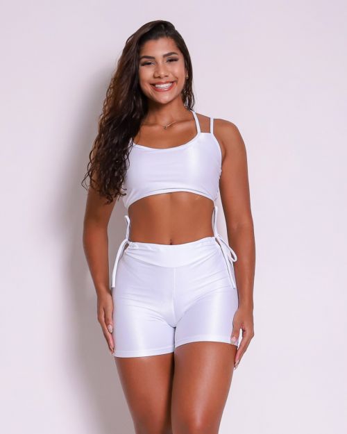 Conjunto Short Empina Ajuste Compressão + Top Lari