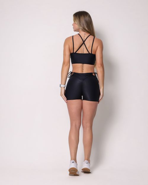 Conjunto Short Empina Ajuste Compressão + Top Lari