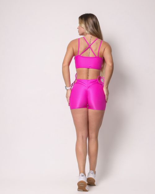 Conjunto Short Empina Ajuste Compressão + Top Lari