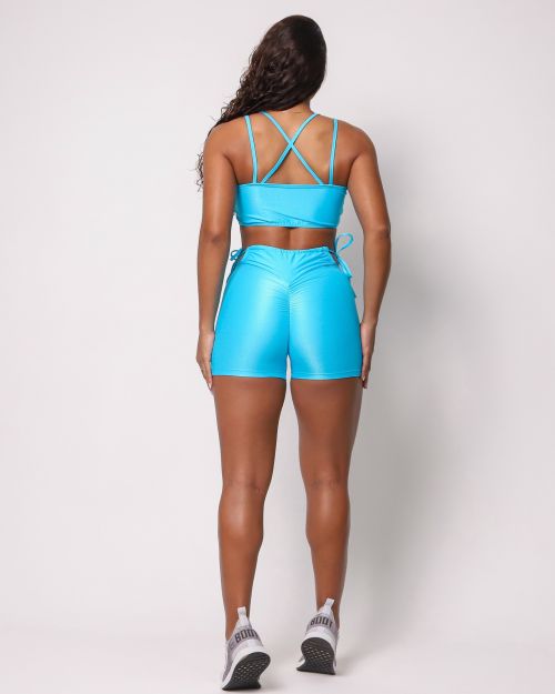 Conjunto Short Empina Ajuste Compressão + Top Lari