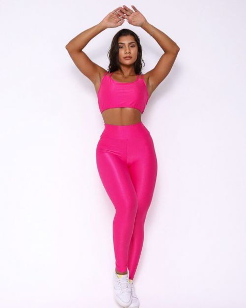 Conjunto Calça Legging Básica Compressão + Top Lari