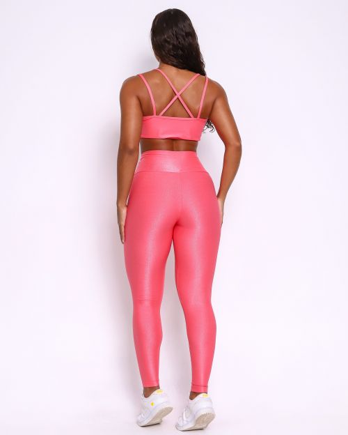Conjunto Calça Legging Básica Compressão + Top Lari