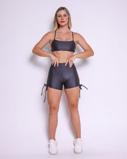Conjunto Short Cross Compressão + Top Bianca