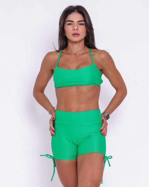 Conjunto Short Cross Compressão + Top Bianca