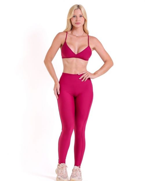 Conjunto Calça Legging Empina Vivo Cós Reto Light + Top Rafa