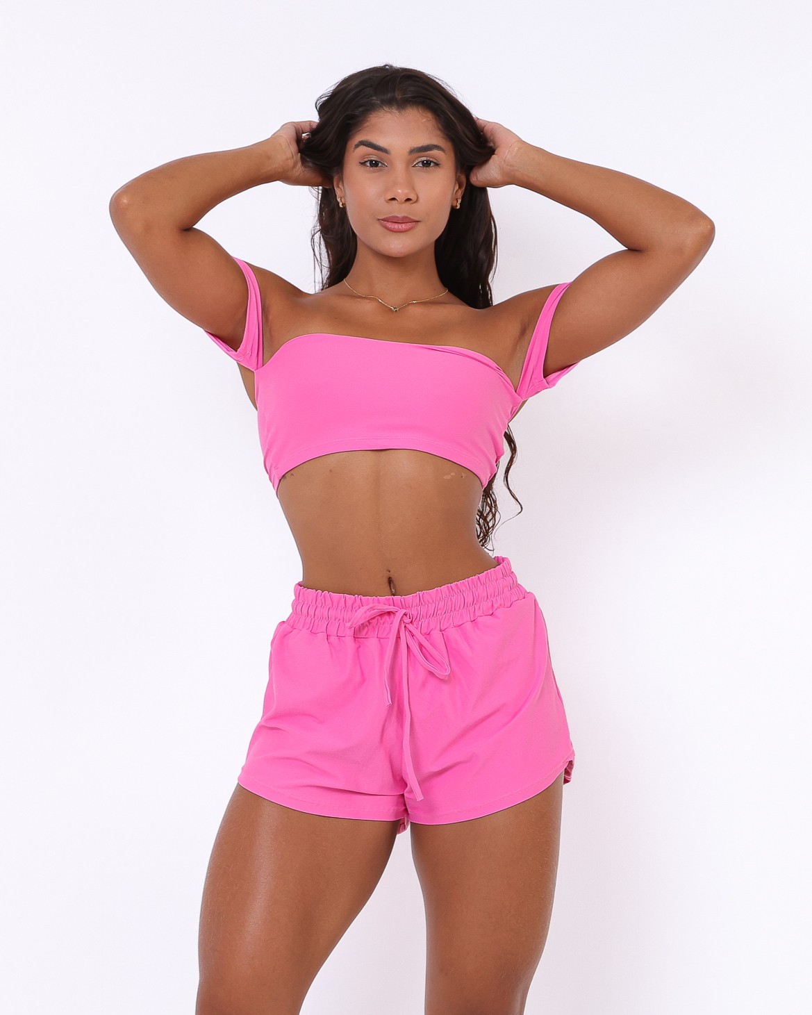 Conjunto Short Boxer Basic Light + Top Ciganinha