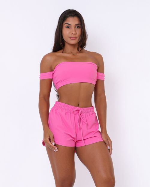 Conjunto Short Boxer Basic Light + Top Ciganinha