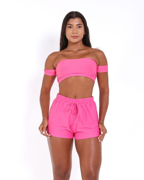 Conjunto Short Boxer Basic Light + Top Ciganinha