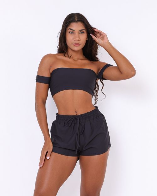 Conjunto Short Boxer Basic Light + Top Ciganinha