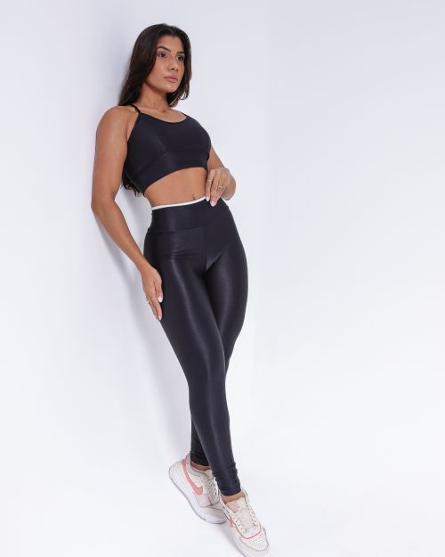 Conjunto Calça Legging Athletic Compressão Bicolor + Top Kelly