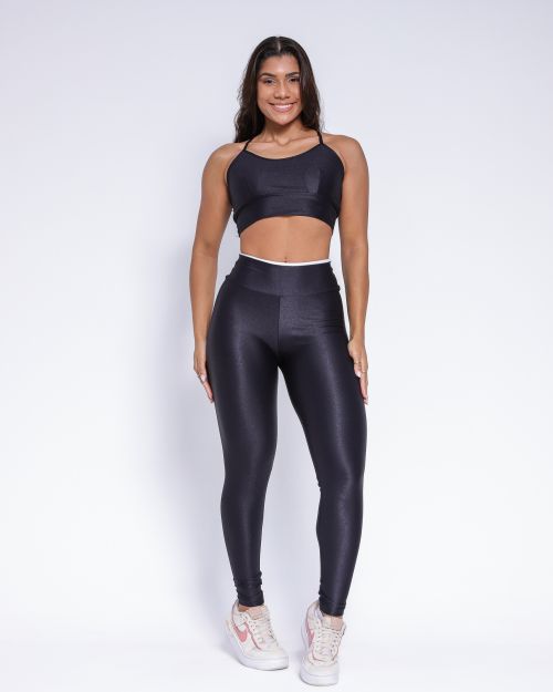 Conjunto Calça Legging Athletic Compressão Bicolor + Top Kelly