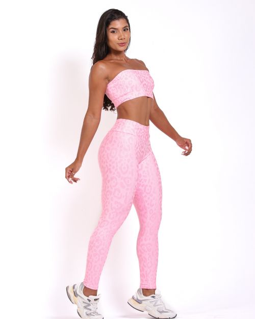 Conjunto Calça Básica New Onça Fit + Top Faixa