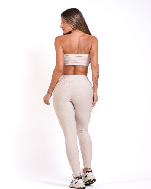 Conjunto Calça Básica New Onça Fit + Top Faixa