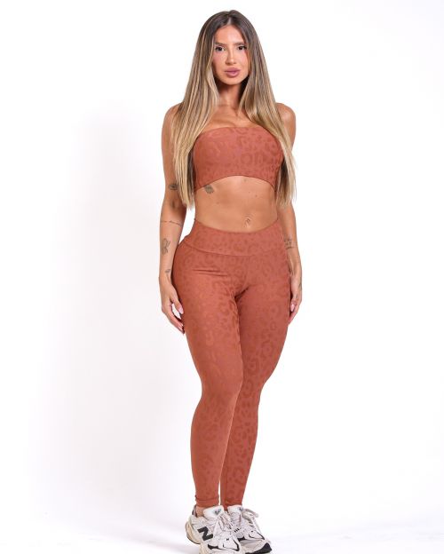 Conjunto Calça Básica New Onça Fit + Top Faixa