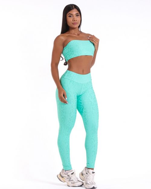 Conjunto Calça Básica New Onça Fit + Top Faixa
