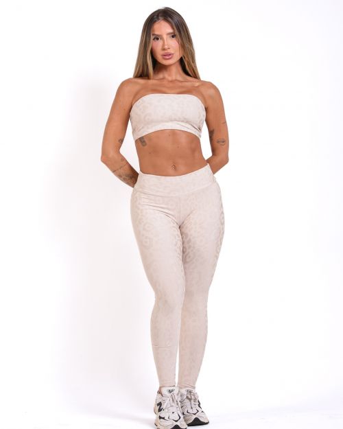 Conjunto Calça Básica New Onça Fit + Top Faixa