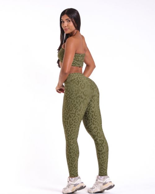 Conjunto Calça Básica New Onça Fit + Top Faixa