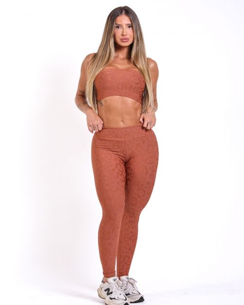 Conjunto Calça Básica New Onça Fit + Top Faixa