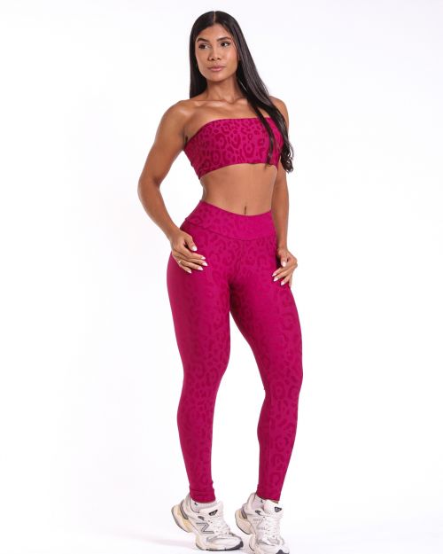 Conjunto Calça Básica New Onça Fit + Top Faixa