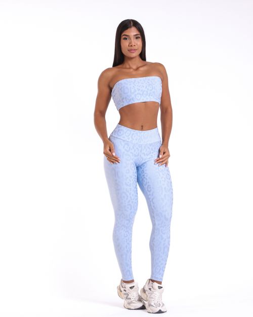 Conjunto Calça Básica New Onça Fit + Top Faixa