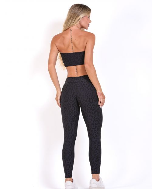 Conjunto Calça Básica New Onça Fit + Top Faixa