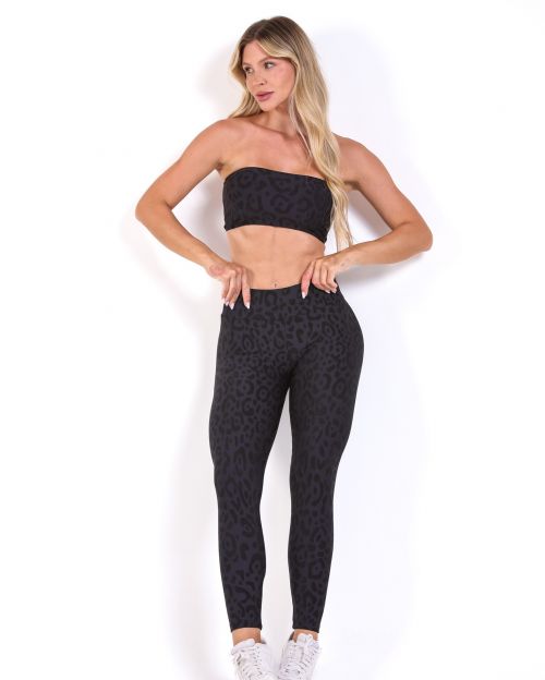 Conjunto Calça Básica New Onça Fit + Top Faixa