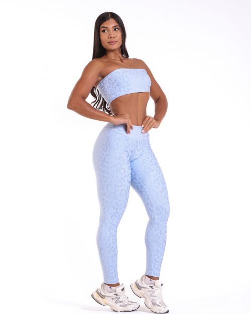 Conjunto Calça Básica New Onça Fit + Top Faixa
