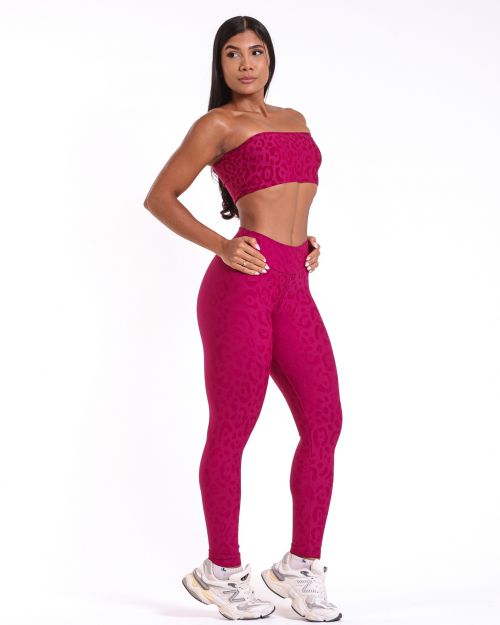 Conjunto Calça Básica New Onça Fit + Top Faixa