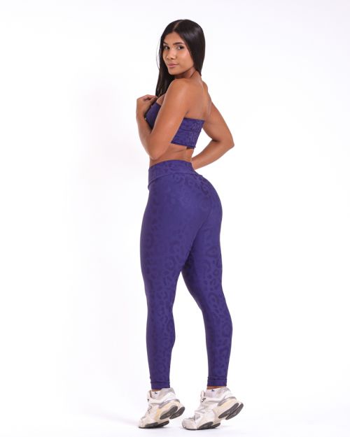 Conjunto Calça Básica New Onça Fit + Top Faixa