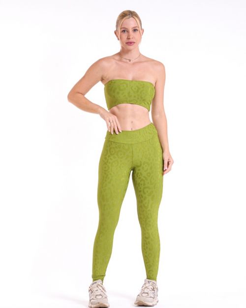 Conjunto Calça Básica New Onça Fit + Top Faixa