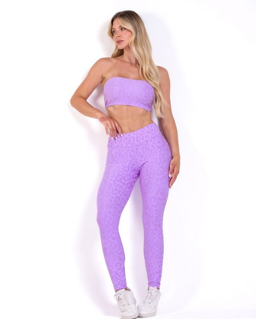 Conjunto Calça Básica New Onça Fit + Top Faixa