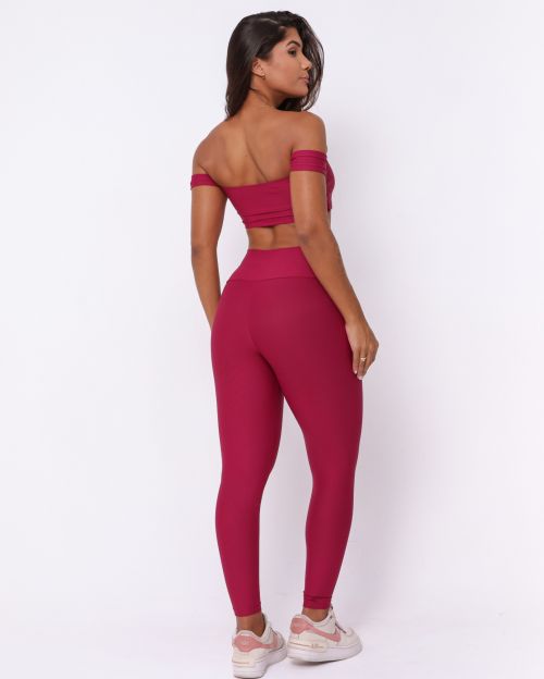 Conjunto Cal�a Legging B�sica Light + Top Ciganinha