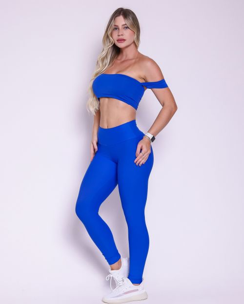 Conjunto Cal�a Legging B�sica Light + Top Ciganinha